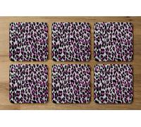 Andrew Lee Pink Fluffy Leopard (Coaster) / Default Title