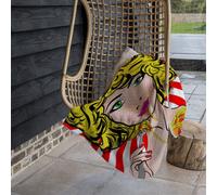 Andrew Lee Pop Art Young Woman Eating Spaghetti (Blanket) / Default Title