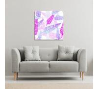 Andrew Lee Purple Feathers (Canvas Print) / 77 X 77 X 4Cm