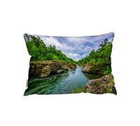 Andrew Lee River In Mountain Forest Landscape (Cushion) / 30Cm X 45Cm