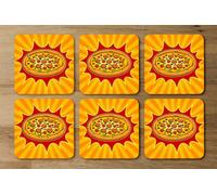 Andrew Lee Round Pizza Pop Art Retro (Coaster) / Default Title