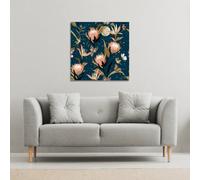 Andrew Lee The Moon, Butterflies & Flowers (Canvas Print) / 77 X 77 X 4Cm