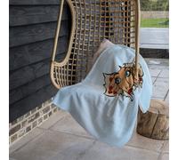 Andrew Lee Woman Looking Through Torn Paper Background. Comic Cartoon Pop Art Retro (Blanket) / Default Title