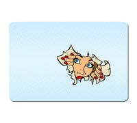 Andrew Lee Woman Looking Through Torn Paper Background. Comic Cartoon Pop Art Retro (Placemat) / Default Title