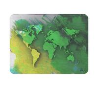 Andrew Lee World Map Yellow And Green (Blanket) / Default Title