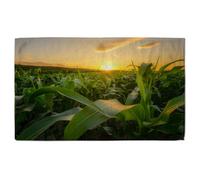Andrew Lee Young Green Corn Growing On The Field At Sunset (Bath Towel) (Bath Towel) / Default Title