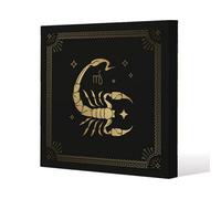 Andrew Lee Zodiac Scorpio Horoscope In Black & Gold (Canvas) / 120X 120 X 4Cm