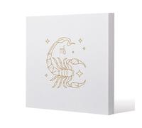 Andrew Lee Zodiac Scorpio Horoscope In Gold & White (Canvas) / 61 X 61 X 4Cm