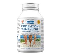 Andrew Lessman Circulation & Vein Support for Healthy Legs 60 Capsules - High Bioactivity Diosmin, Butcher's Broom, Visibly Reduces Swelling & Discomfort in Feet, Ankles, Calves, Legs