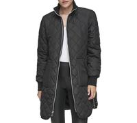 Andrew Marc womens Quilted Longline Jacket With Side Zips, Black, Large