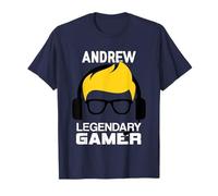 Andrew Name Gift - Personalized Legendary Gamer T-Shirt