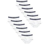 Andrew Scott Boys 12 Pack & 18 Pack Cotton Underwear Briefs for Toddlers and Big Boys in Assorted Colors Prints, 12 Pack - White, 18-20