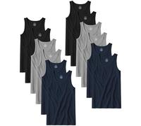 Andrew Scott Men's 12 Pack Color Tank Top a Shirt - Black - S