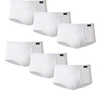 ANDREW SCOTT Men's Cotton Briefs, Soft and Breathable Cotton Underwear with Comfort Waistband, Multipack & Bulk Wholesale, 6 Pack- White, M