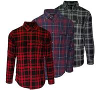 Andrew Scott Men's Cotton Flannel Shirts | Long Sleeve Button Down Casual Shirts | Multi Packs, Multi Plaids, Multicoloured, M