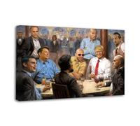Andrew Tate Musk Donald J Trump Playing Poker Celebrity Poster Decorative Painting Canvas Wall Posters And Art Picture Print Modern Family Bedroom Decor Posters 12x18inch(30x45cm)