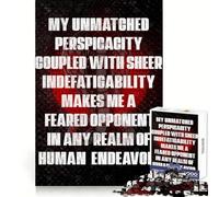 Andrew Tate Poster Jigsaw 1000 Pieces for Teenagers Analytical Skill Serene Escape Tight Join Holiday Present (50x75cm)