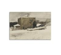 Andrew Wyeth Artwork -“The First Snow”Canvas Poster Wall Art Canvas Aesthetic Music And Movie Decoration Living Room Bedroom 12x18inch(30x45cm) Unframe-style