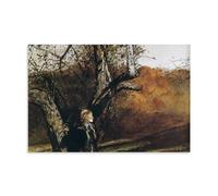 Andrew Wyeth Outstanding Works Poster Study for 'Wind from The Sea Decorative Painting Canvas Wall Art Living Rooms Bedroom Painting 24x36inch(60x90cm)
