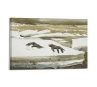 Andrew Wyeth Painter's Work《Breakup》Posters Wall Art Canvas Aesthetic Music And Movie Decoration Living Room Bedroom 12x18inch(30x45cm) Frame-style