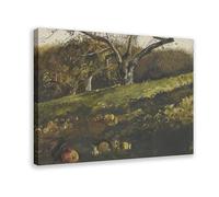 Andrew Wyeth Poster Apple Orchard Poster Canvas Wall Art Poster for Room Aesthetics And Decoration Poster Canvas Poster Wall Art Decor Print Picture Paintings for Living Room Bedroom Decoration Frame-