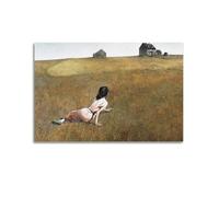 Andrew Wyeth Print Poster (Christina's World) Wall Art Canvas Aesthetic Music And Movie Decoration Living Room Bedroom 08x12inch(20x30cm) Unframe-style