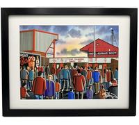 andrewrobinsonart Crewe, Retro Gresty Road Football Stadium. Framed Professionally Printed Alexandra Art Print (14" x 11" Frame Size)