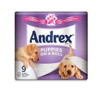 Andrex 2-Ply Toilet Roll Puppies On A Roll White (Pack of 9) 1102053