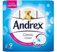 Andrex Puppies Classic Clean Toilet Roll 9 Pack in White | Charlies