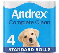 Andrex Classic Clean Toilet Rolls - 4 Toilet Roll Pack - Unbeatable Clean Toilet Rolls with Unique 3D Wave