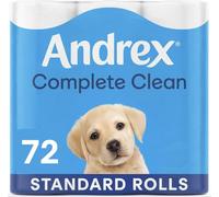Andrex Classic Clean Toilet Rolls - 72 Roll Pack - Bulk Buy - Unbeatable Clean Toilet Rolls with Unique 3D Wave