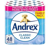 Andrex Classic Clean Toilet Tissue, 48 Toilet Roll