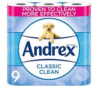 Andrex Classic Clean Toilet Tissue, Pack of 9