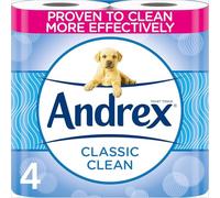 Andrex Classic Clean Toilet Tissue Paper Proven to Clean More Effectively Thicker Pack of 4
