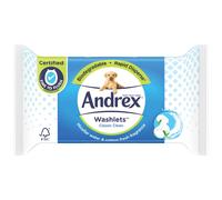 Andrex Classic Clean Washlets Moist Toilet Tissue, Plastic Free & Biodegradable