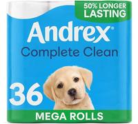 Andrex Complete Classic Clean Mega Toilet Roll - 36 Mega XL Rolls, Packaging May Vary