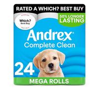 Andrex Complete Clean Toilet Roll - 24 Mega Toilet Rolls