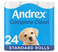 Andrex Complete Clean Toilet Roll 24 Rolls (Previously Andrex Classic Clean Toilet Tissue) Unbeatable Toilet Paper with Unique 3D Wave, FSC Certified