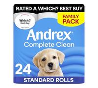 Andrex Complete Clean Toilet Roll - 24 Toilet Rolls, 2-Ply, Bulk Buy, Now Even Softer, FSC Certified, endorsed as a Which? Best Buy