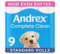 Andrex Complete Clean Toilet Roll 9 Rolls (Previously Andrex Classic Clean Toilet Tissue) Unbeatable Toilet Paper with Unique 3D Wave, FSC Certified