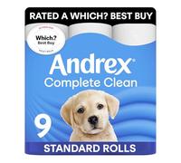 Andrex Complete Clean Toilet Roll - 9 Toilet Rolls, 2-Ply, Now Even Softer, FSC Certified, endorsed as a Which? Best Buy