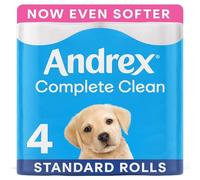 Andrex Complete Clean Toilet Rolls - 4 Toilet Roll Pack - Unbeatable Clean Toilet Rolls with Unique 3D Wave
