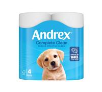 Andrex Complete Clean Toilet Tissue Standard 4x6 Rolls White (Pack of 24) 4480125