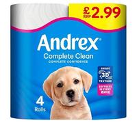Andrex Complete Clean Toilet Tissues 4 Rolls PMP £2.99 | Case of 6