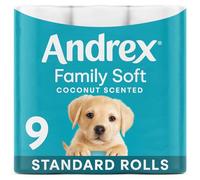 Andrex Coconut Fresh Fragrance Toilet Rolls - 9 Toilet Roll - Bulk Buy Toilet Rolls - Coconut Scented Toilet Rolls for a Fresh and Confident Clean