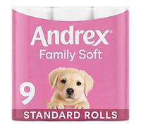 Andrex® Family Soft Standard Roll Toilet Tissue 2 Ply 04978336 Pack of 45 Toilet Rolls