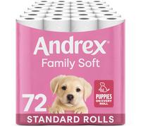 Andrex Family Soft Toilet Roll - 72 Toilet Rolls, 2-Ply, Bulk Buy,