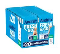 Andrex® FRESH & GO Hygiene Travel Toilet Wipes Odour Control Moist Toilet Tissue (20 packs x 12 sheets)
