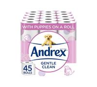 Andrex Gentle Clean Toilet Rolls - 45 Pack Dermatologically Tested
