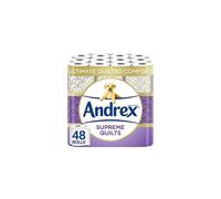 Andrex Supreme Quilts Quilted Toilet Paper, 25% Thicker, Air Pocket Texture - 48 Rolls (3 x 16) Model 04475509